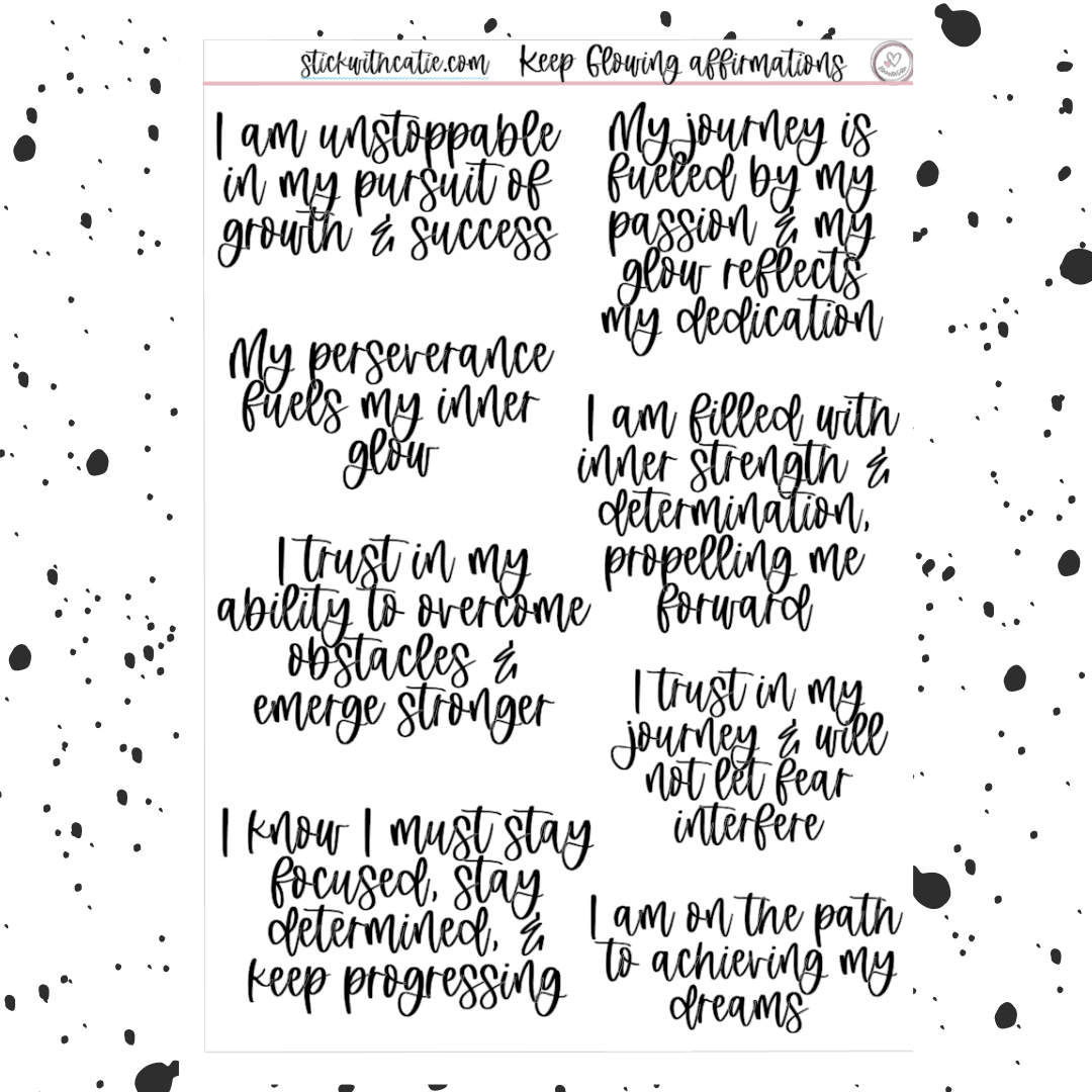 Keep Glowing Affirmations