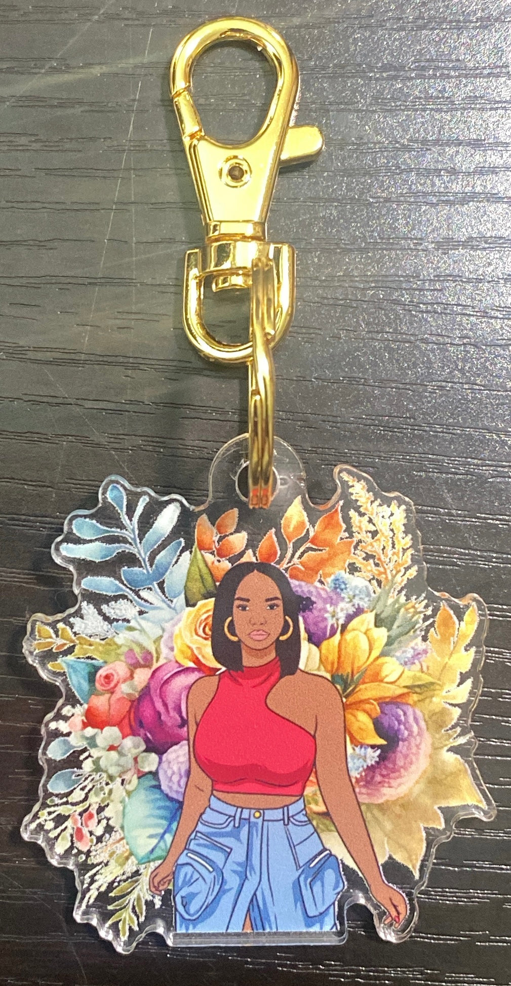 Live In Paradise Acrylic Keychain