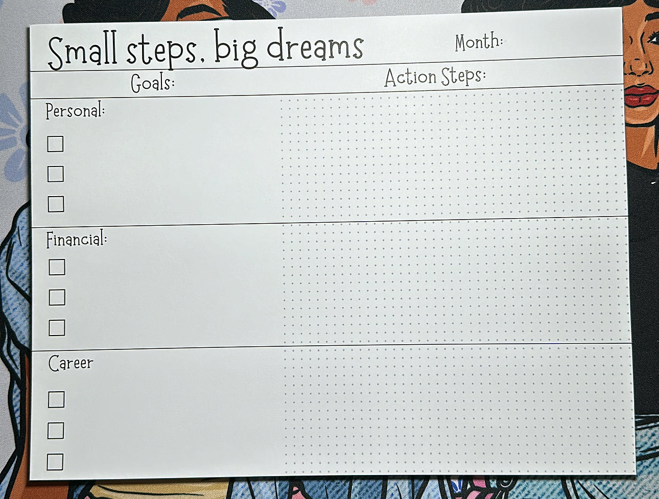 Monthly Goals Deskpad