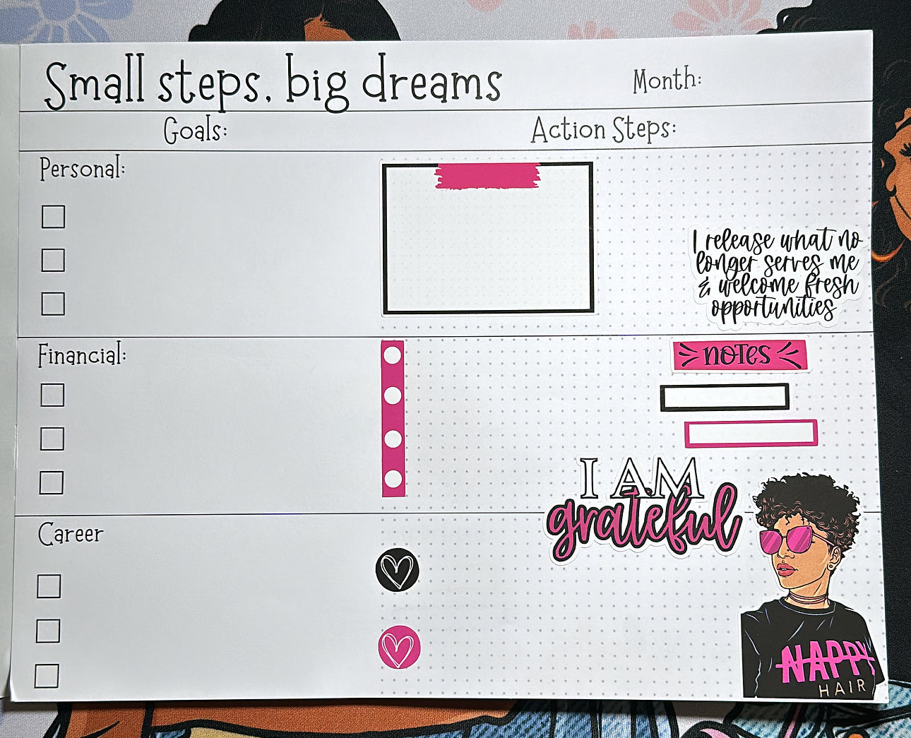 Monthly Goals Deskpad