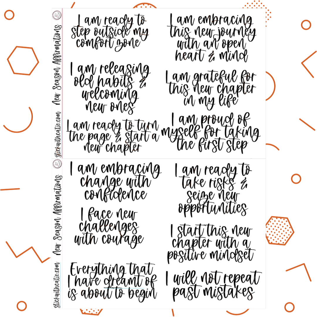New Season Affirmations
