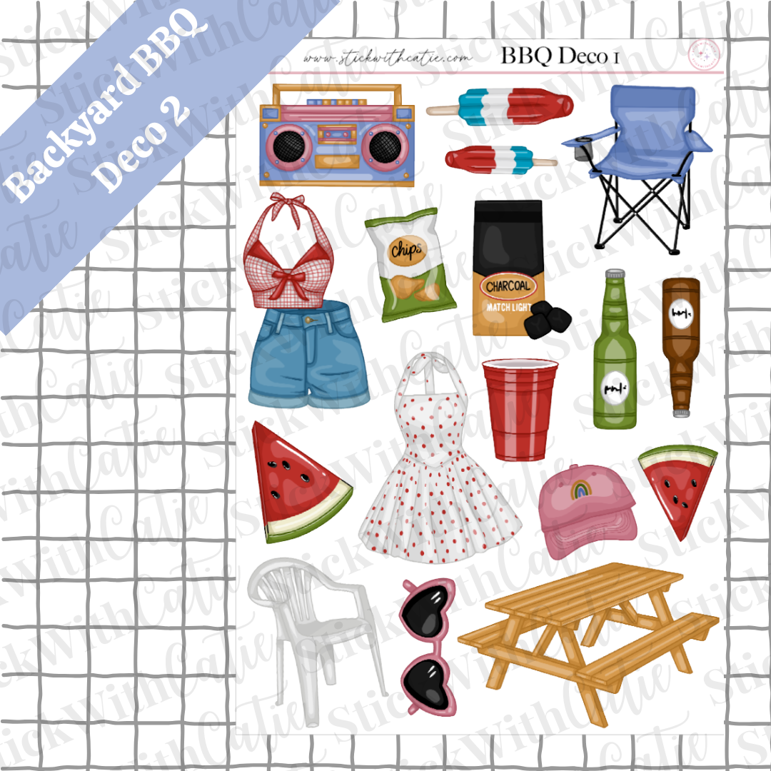 Backyard BBQ Sticker Sheets
