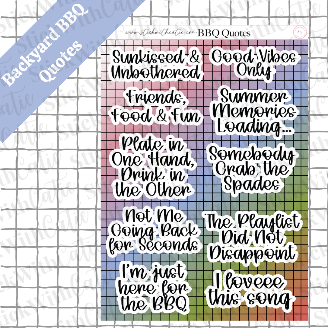 Backyard BBQ Sticker Sheets