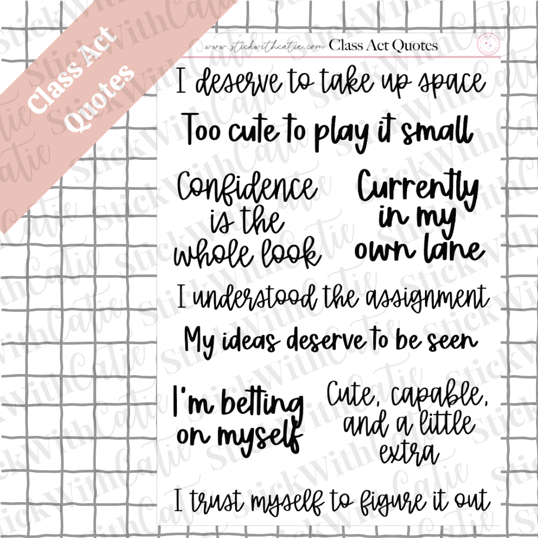 Class Act Sticker Sheets