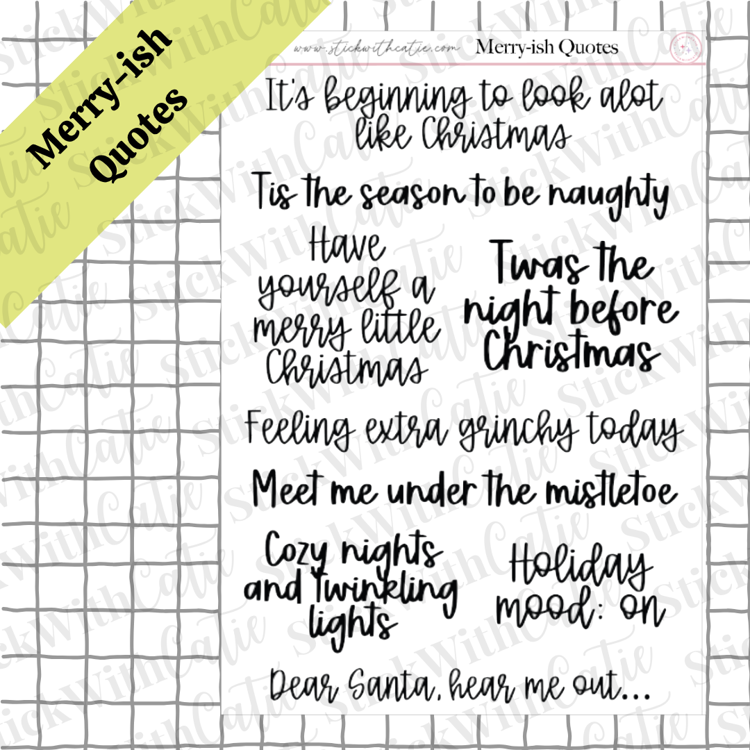 Merry-Ish Sticker Sheets