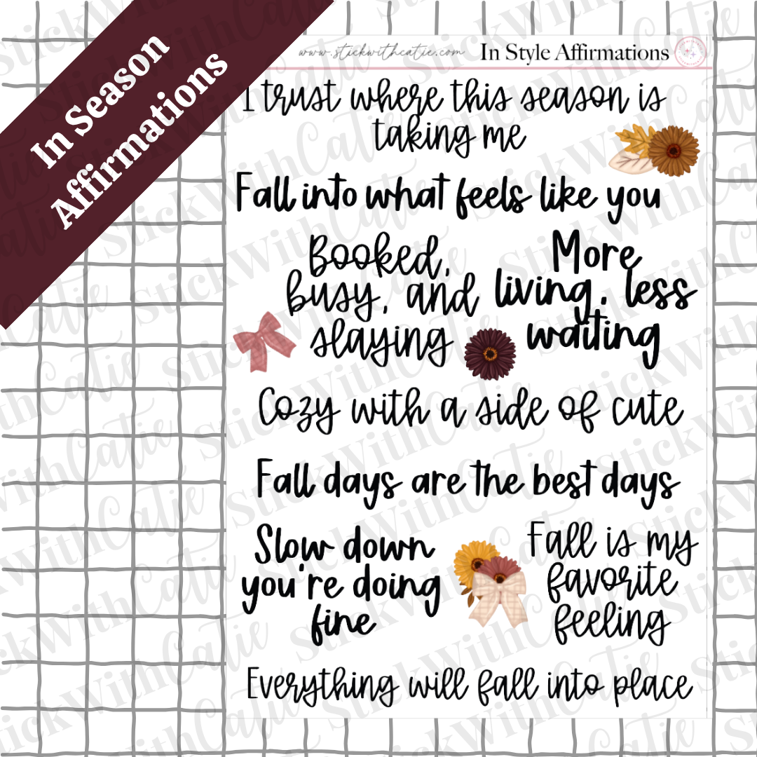 In Season Sticker Sheets