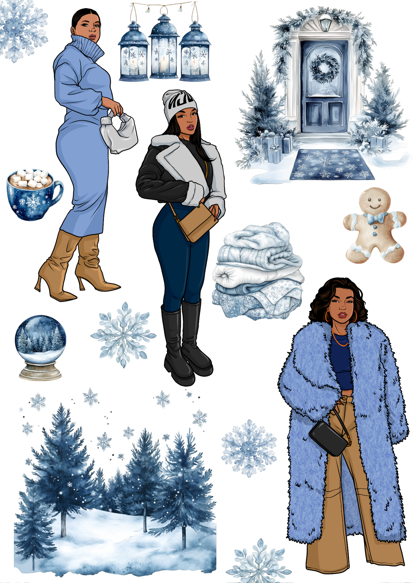 Winter Glow Up Sticker Kit