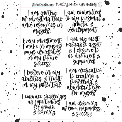 Investing In Me Affirmations