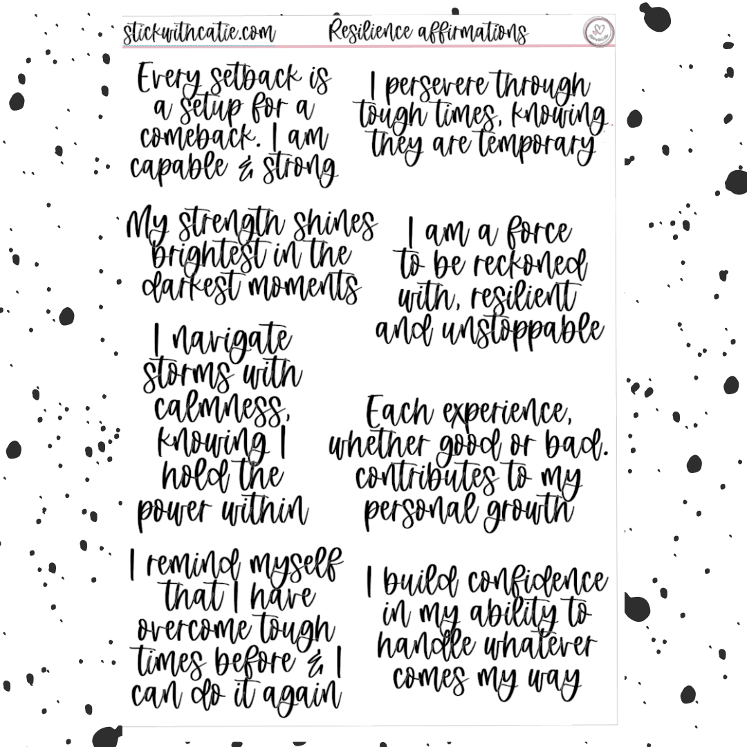 Resilience Affirmations