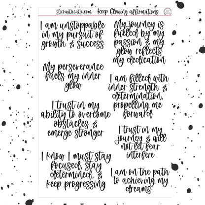 Keep Glowing Affirmations