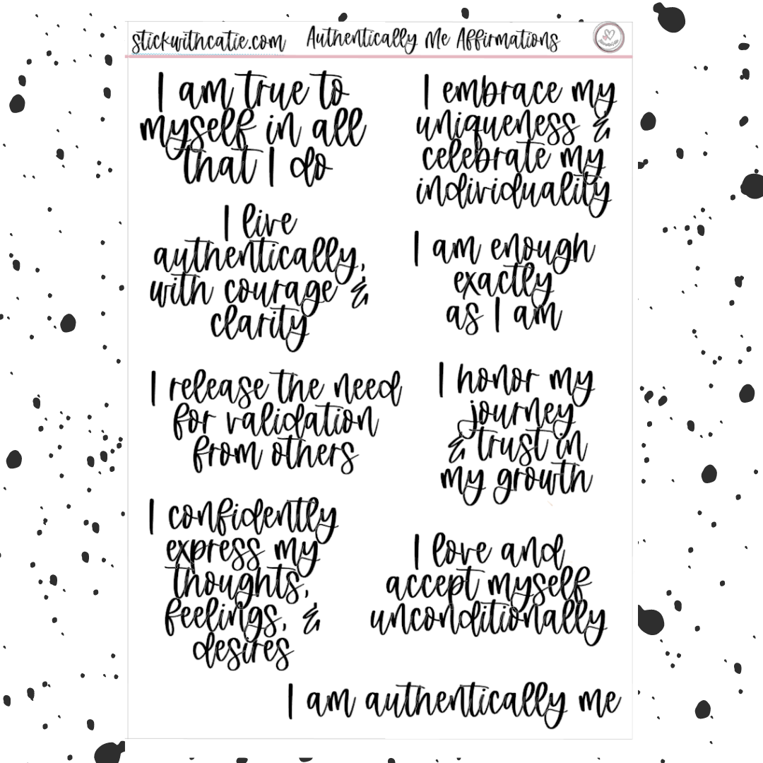 Authentically Me Affirmations