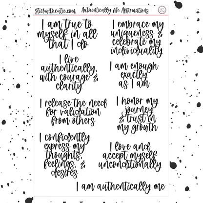 Authentically Me Affirmations