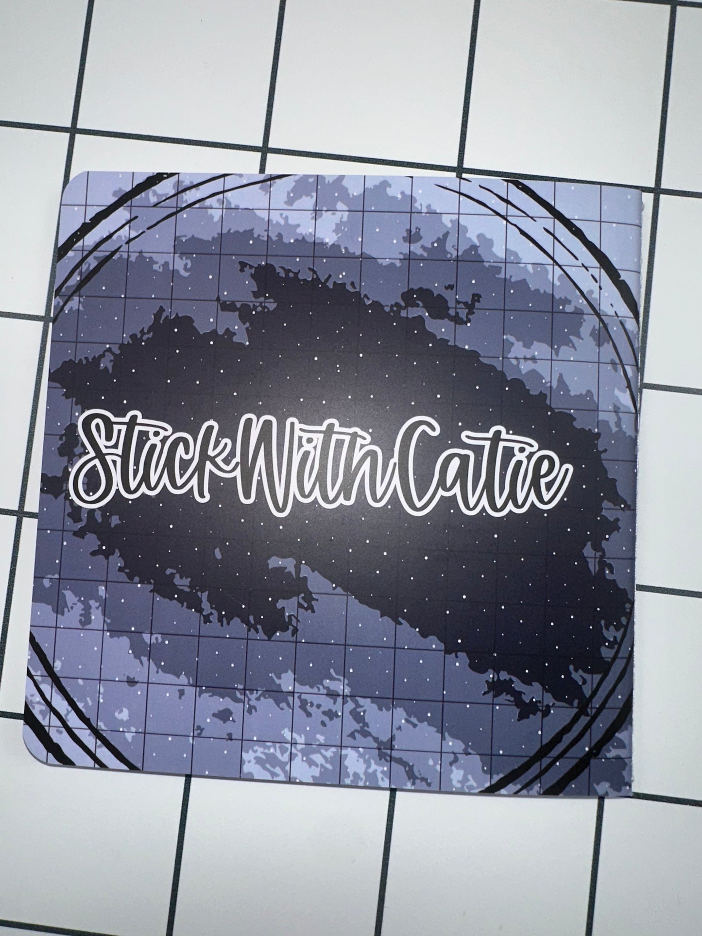 Aubrey Dot Grid Square Journal Blue