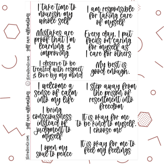 Self Care 2.0 Affirmations