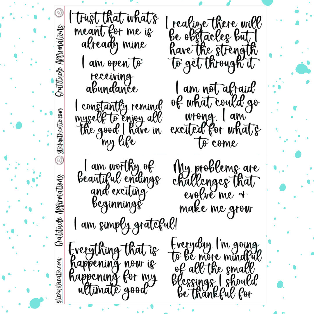 Gratitude Affirmations